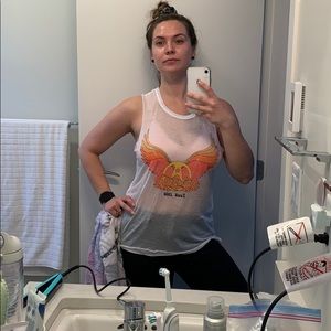 Tank top sheer Aerosmith